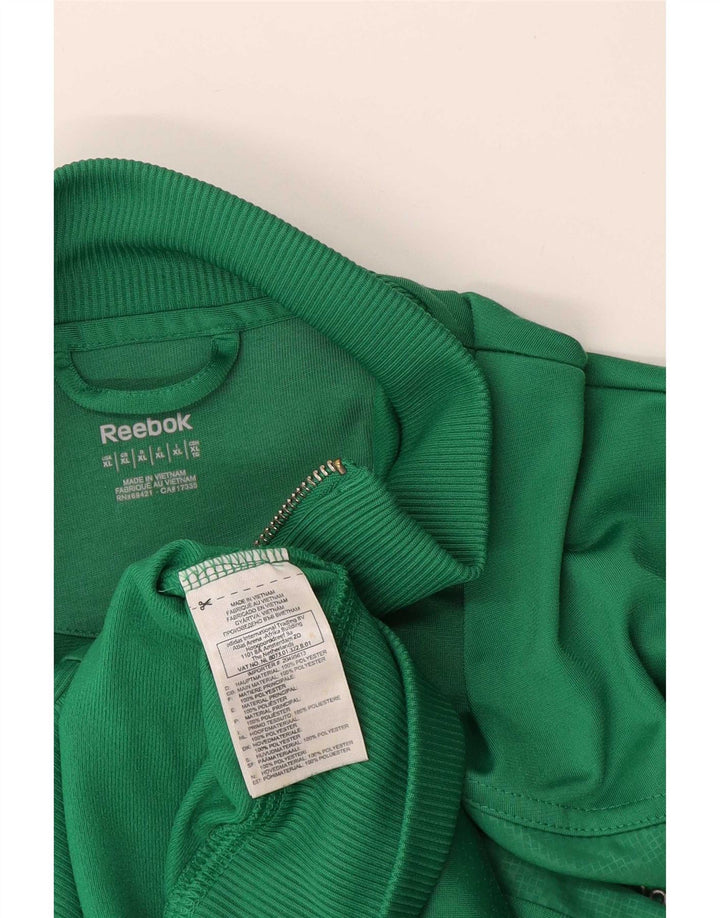 Męska kurtka dresowa Reebok XL Zielony poliester
