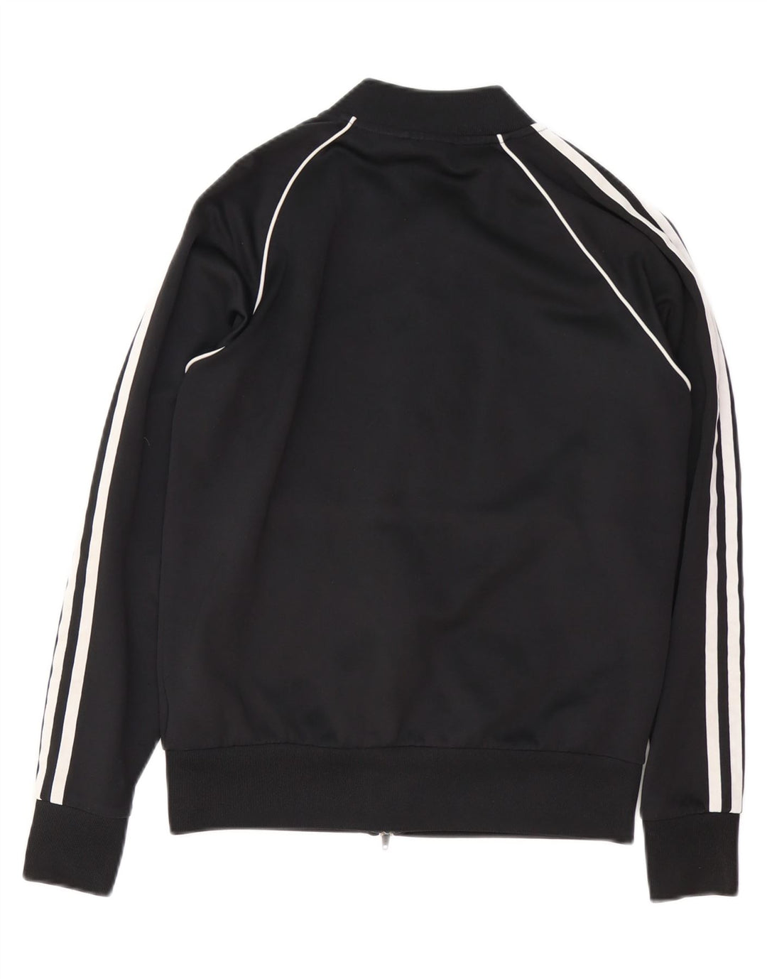 ADIDAS Womens Tracksuit Top Jacket UK 12 Medium Black Polyester