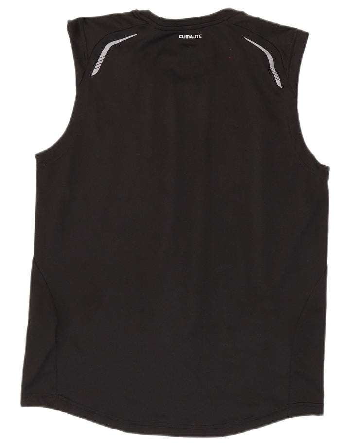 ADIDAS Mens Climalite T-Shirt Top Medium Black Polyester