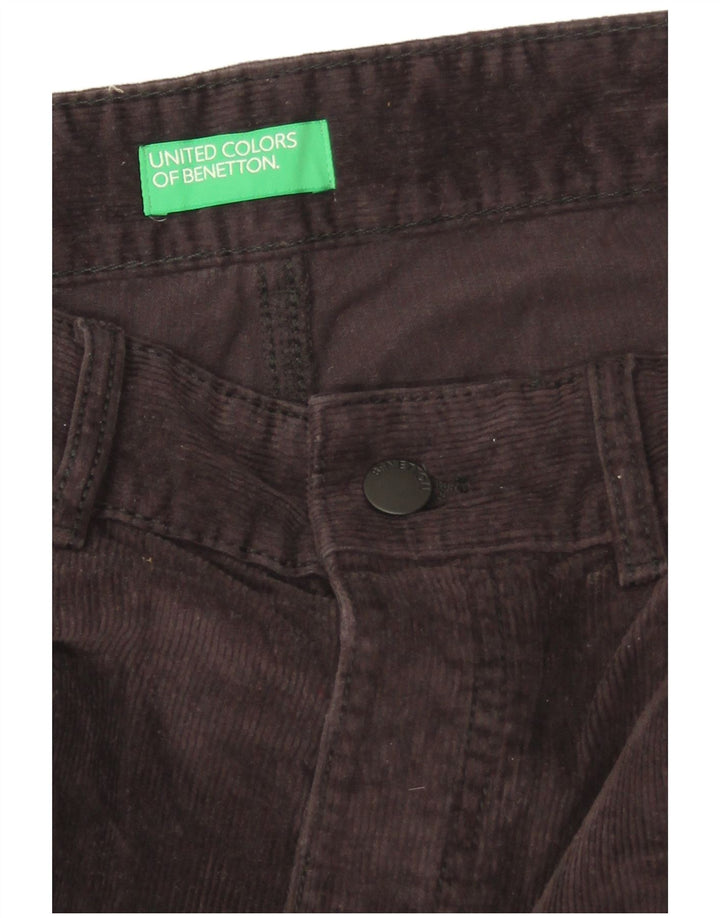 Męskie sztruksowe spodnie Benetton Bootcut W32 L28 Czarne