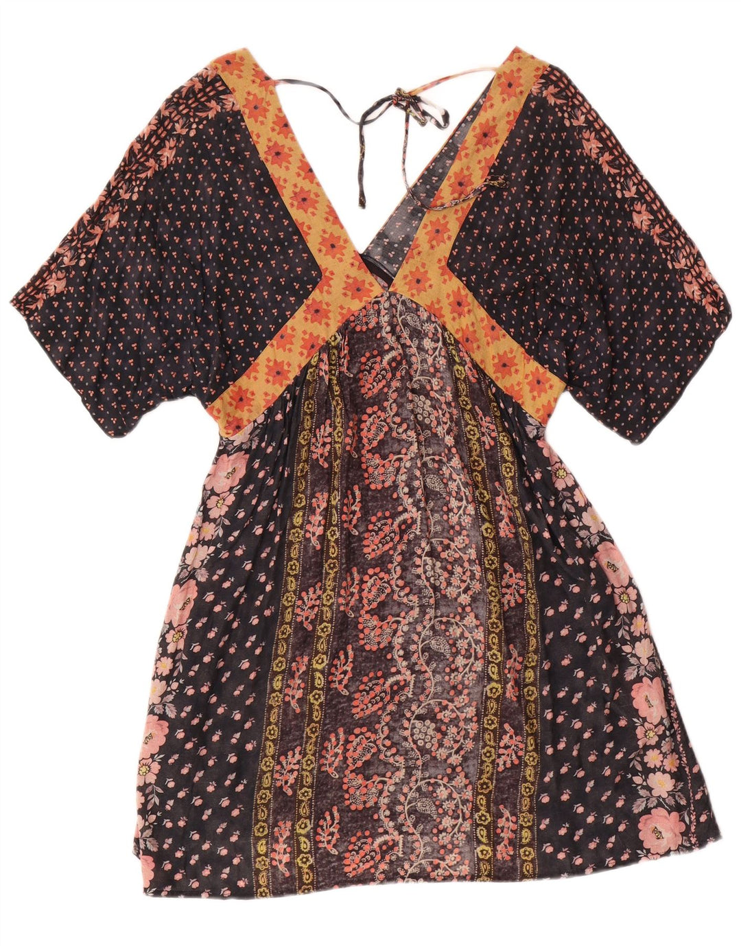 Sukienka damska Kaftan Zara UK 12, średnia czarna w kwiaty