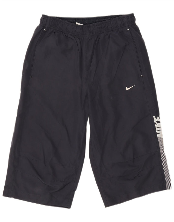 Męskie spodenki sportowe Nike Graphic Bermudy, małe, granatowe, poliestrowe