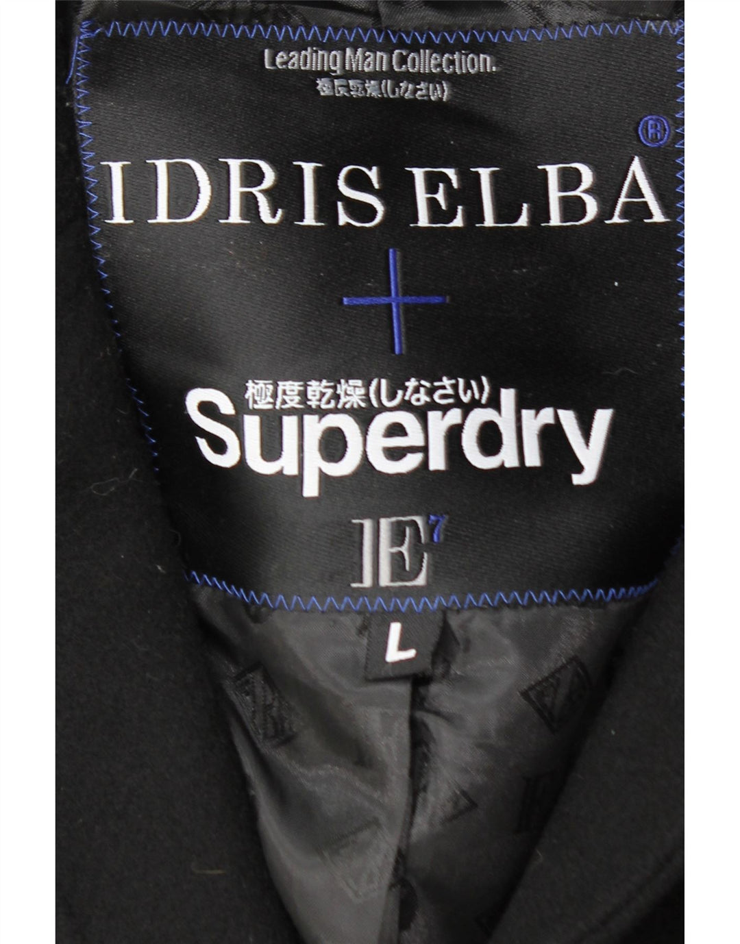 SUPERDRY Płaszcz męski UK 40, duży, czarny, wełniany