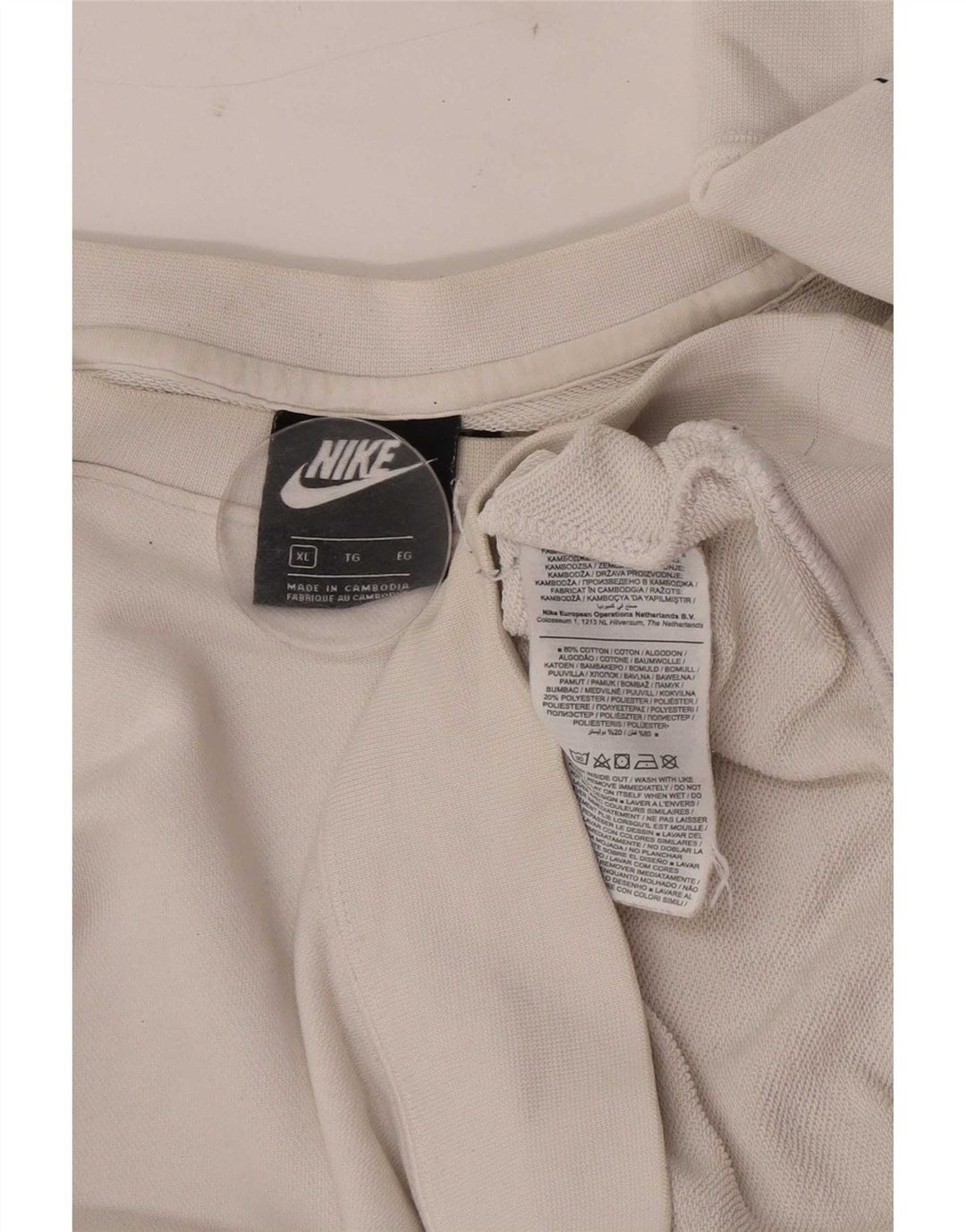 Męska bluza z grafiką Nike XL, biała, bawełniana