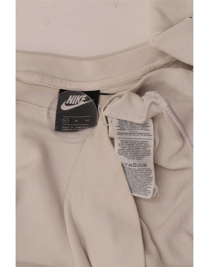 Męska bluza z grafiką Nike XL, biała, bawełniana