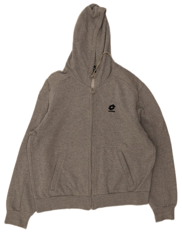 Męski sweter z kapturem i zamkiem Lotto XL, szara bawełna