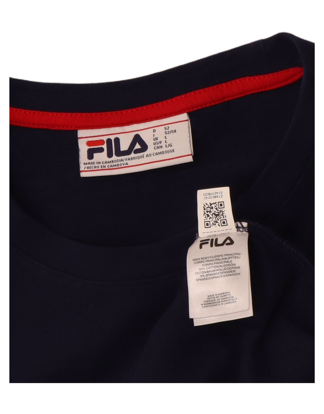 Bluza męska Fila, duża, granatowa, bawełniana