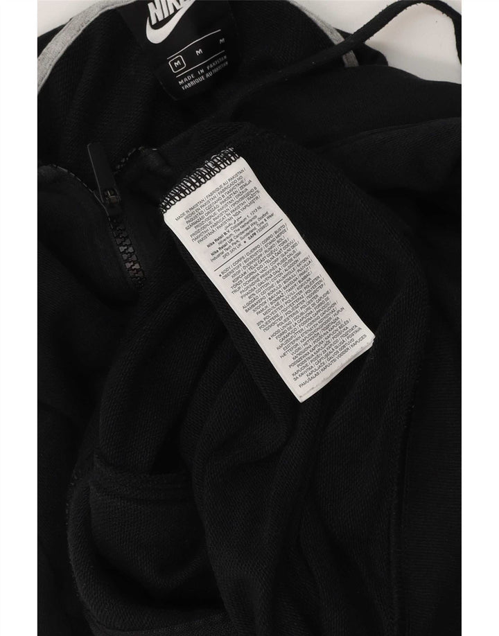 Męski sweter z kapturem i zamkiem błyskawicznym Nike, średni czarny, bawełniany