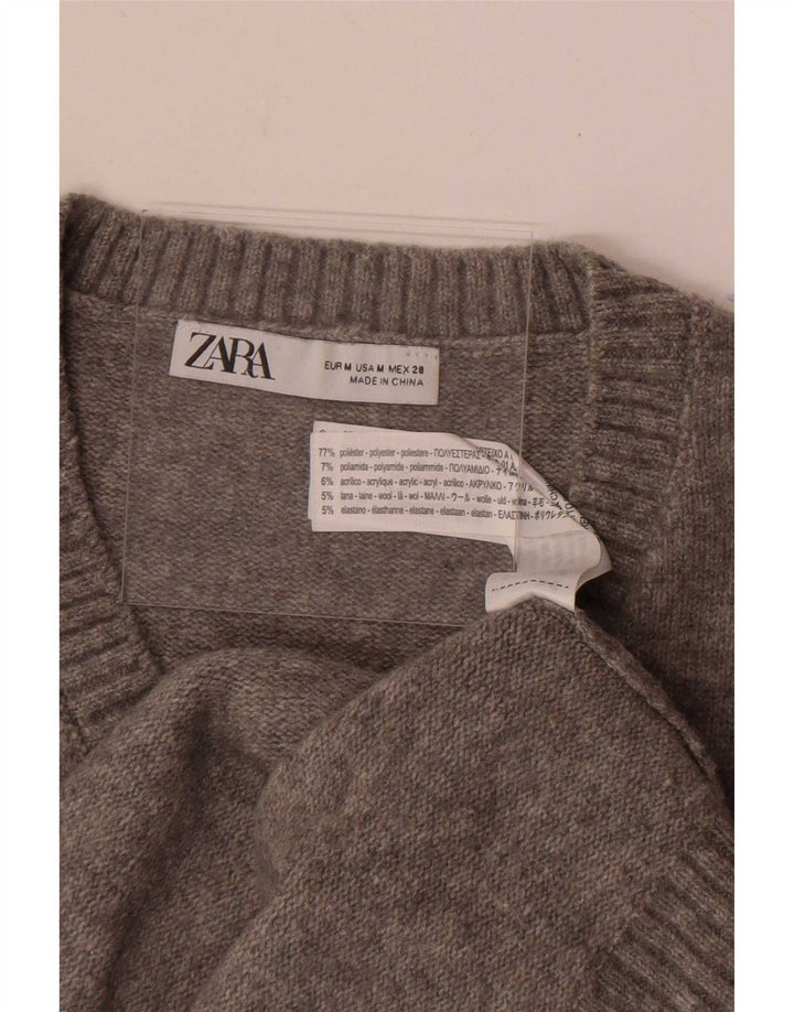 Damski podkoszulek Zara Crop Vest UK 14, średni szary poliester