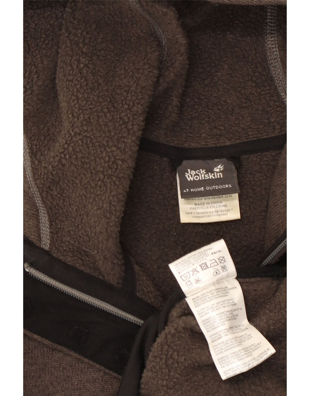 Damska kurtka dresowa z kapturem JACK WOLFSKIN UK 16, duża brązowa