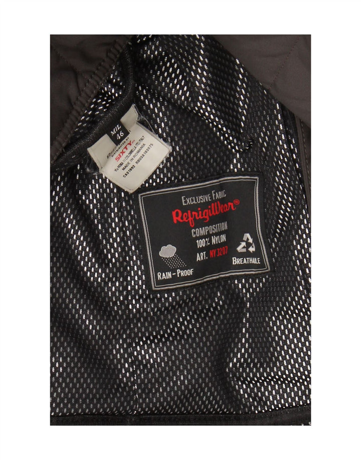 Damski płaszcz z kapturem i ociepleniem Refrigiwear IT 46, duży nylon w kolorze khaki