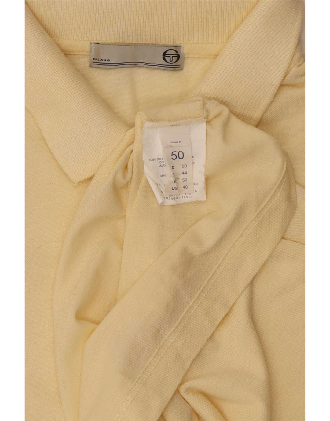 Męska koszulka polo Sergio Tacchini IT 50, średnia żółta bawełna