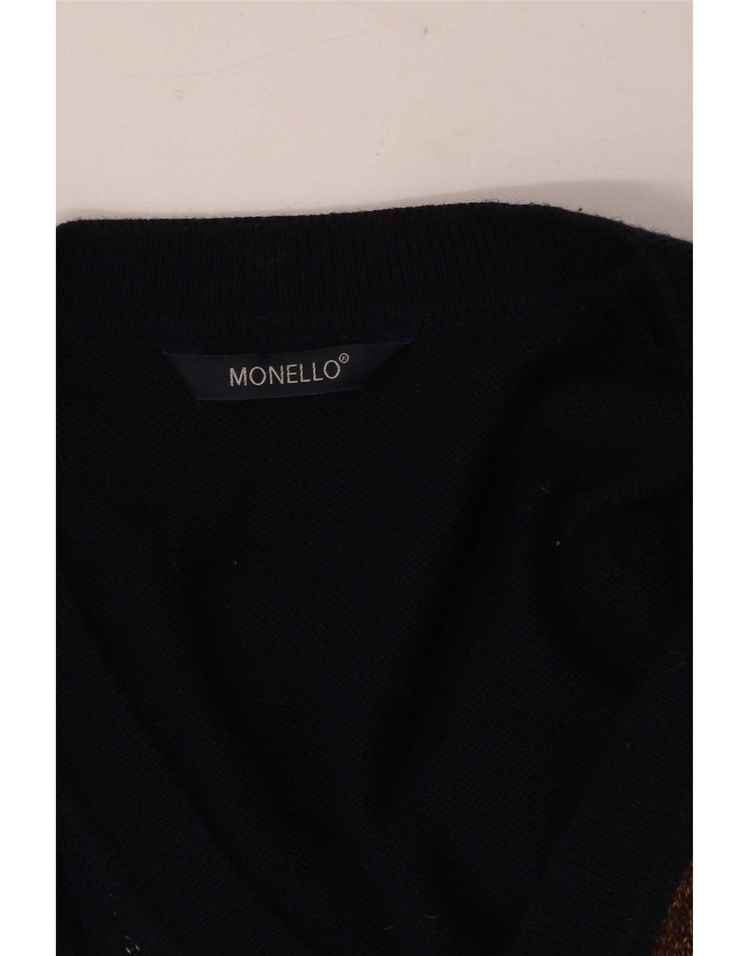 Sweter męski Monello, duży, granatowy, geometryczny