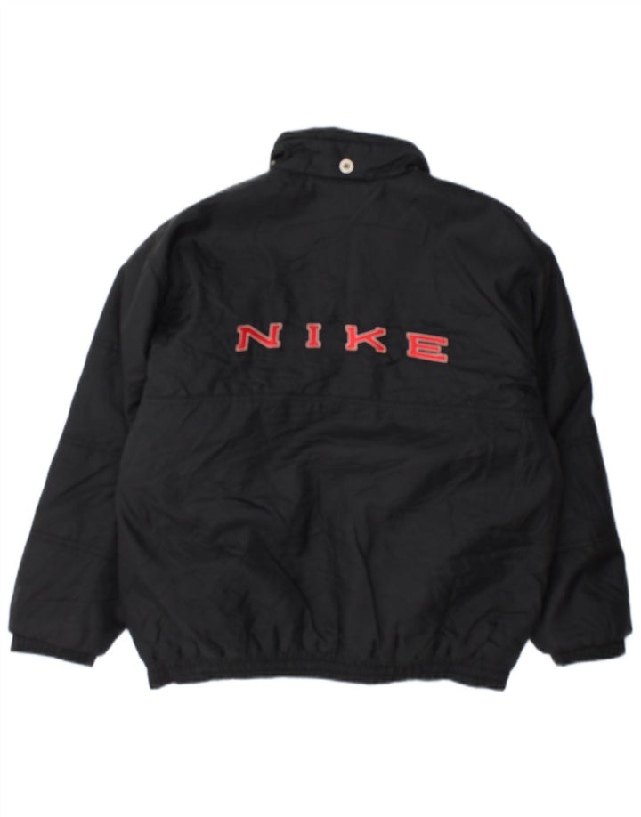 Chłopięca wyściełana kurtka Nike z grafiką na 12-13 lat, duża, czarna, nylonowa