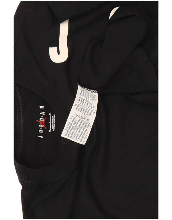Męski T-shirt z grafiką Jordan, średni czarny bawełniany