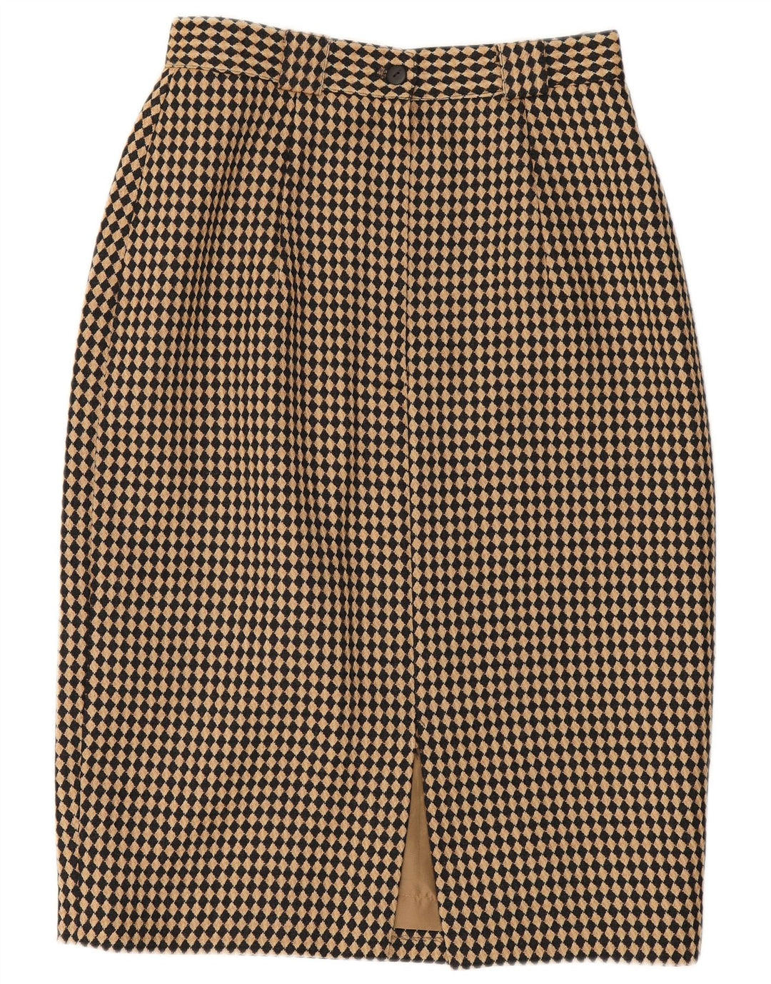 Damska spódnica ołówkowa Michael H UK 12 Medium W26 Beżowy Argyle/Diamentowa wełna