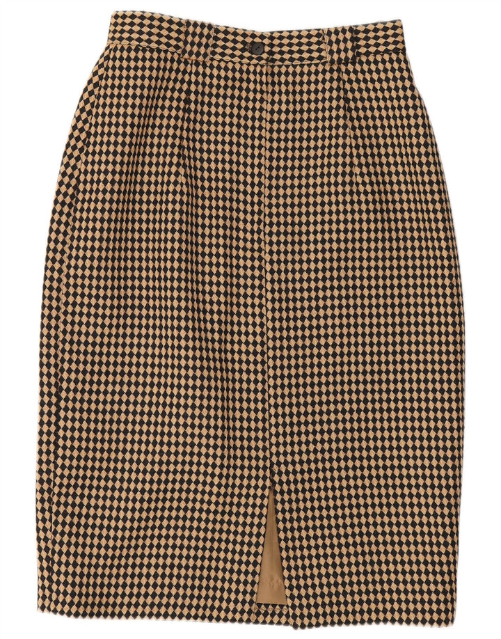 Damska spódnica ołówkowa Michael H UK 12 Medium W26 Beżowy Argyle/Diamentowa wełna