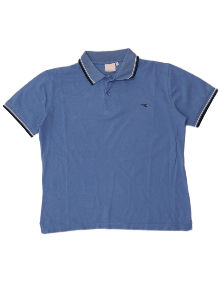 Męska koszulka polo Diadora w kolorze średnioniebieskim