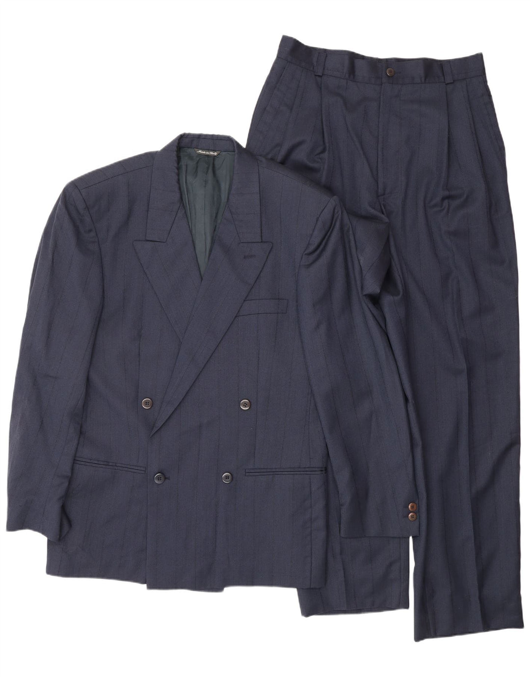 GIANNI VERSACE Męski garnitur dwuczęściowy UK 40 Large W30 L30 Granatowy Klasyczny