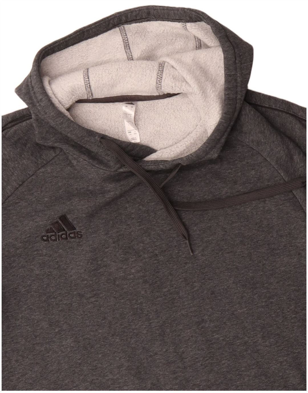 Adidas Męski sweter z kapturem, duży, szary, bawełniany