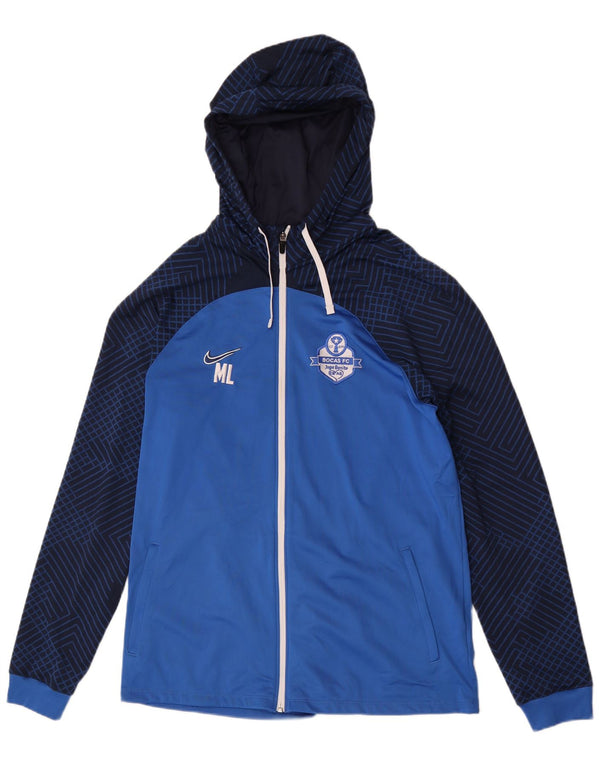 Nike Męskie Bocas F.C. Graficzny sweter z kapturem i zamkiem błyskawicznym XL w kolorze niebieskim