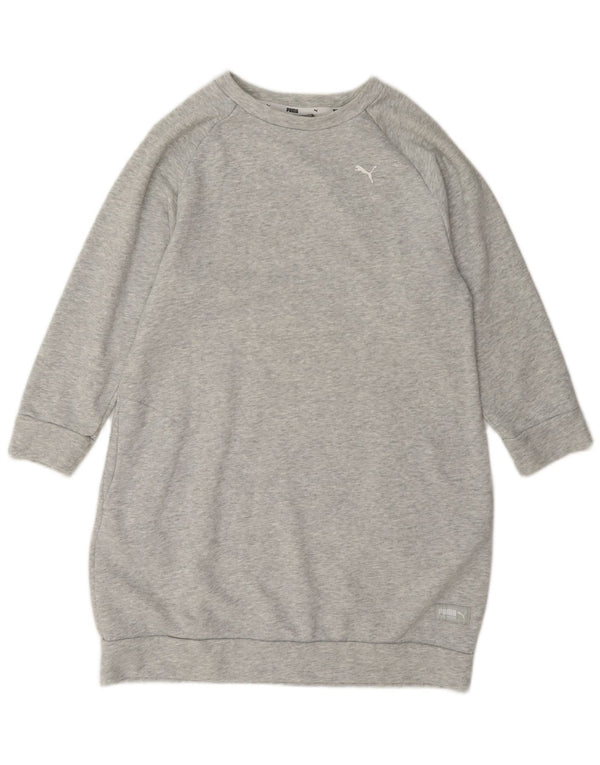 Damska bluza dresowa Puma Oversize z grafiką, sukienka UK 10, mała, szara