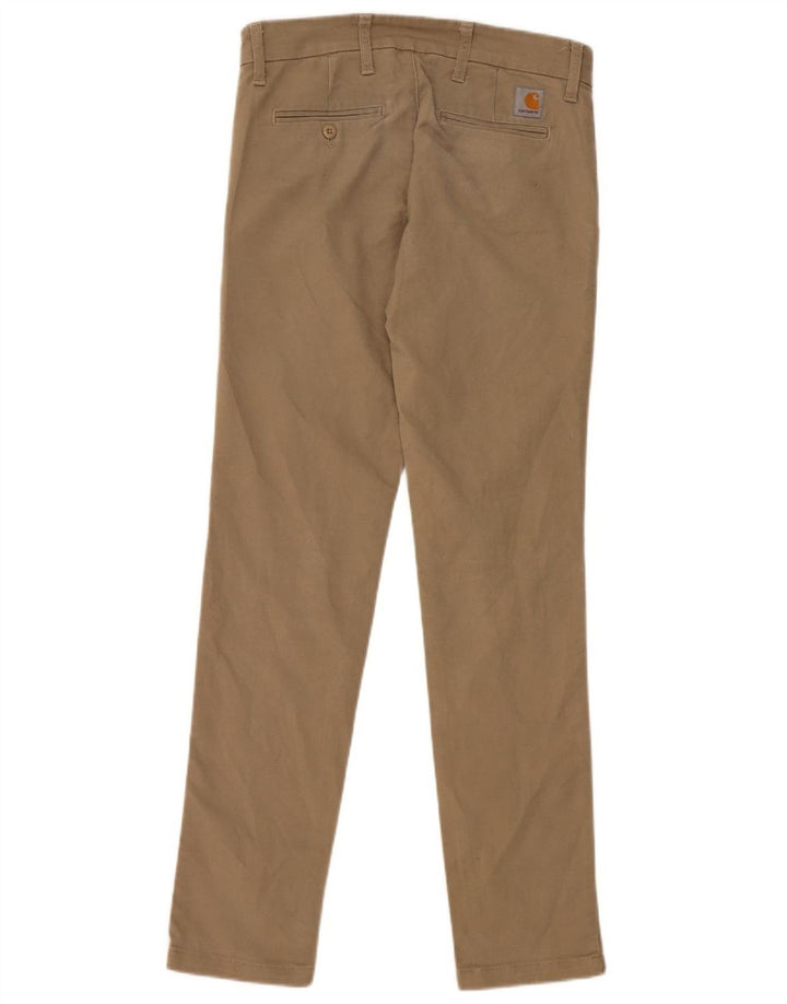 Męskie spodnie typu slim chino CARHARTT W29 L32 beżowa bawełna