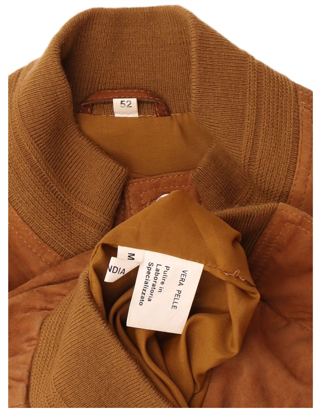 Vintage męska zamszowa kurtka bomber IT 52 XL brązowa skóra