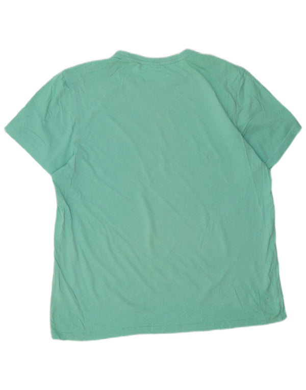 JACK WILLS Męski T-shirt z grafiką o klasycznym kroju, duży, zielony, bawełniany