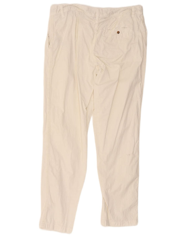 Marks & Spencer Damskie proste spodnie chino UK 16 duże W36 L29 białe
