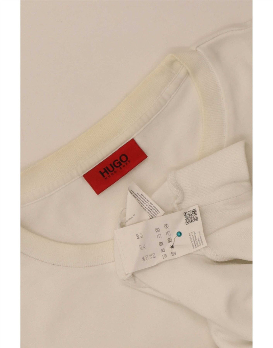 Męska bluza z grafiką Hugo Boss XL, biała, bawełniana