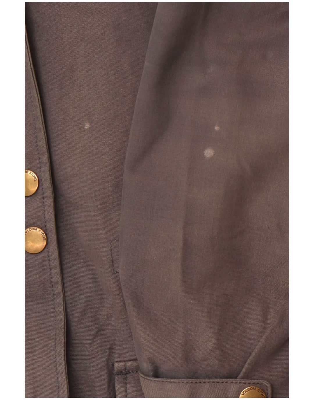 Damska kurtka Sherpa Parka z kapturem VOLCOM US 10, duża, szara bawełna