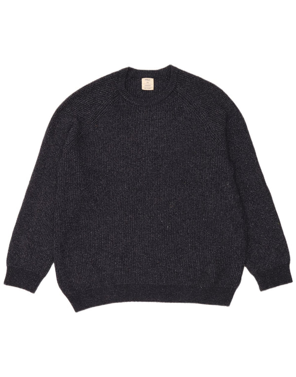 Marks & Spencer Męski sweter z okrągłym dekoltem 2XL Granatowy poliamid