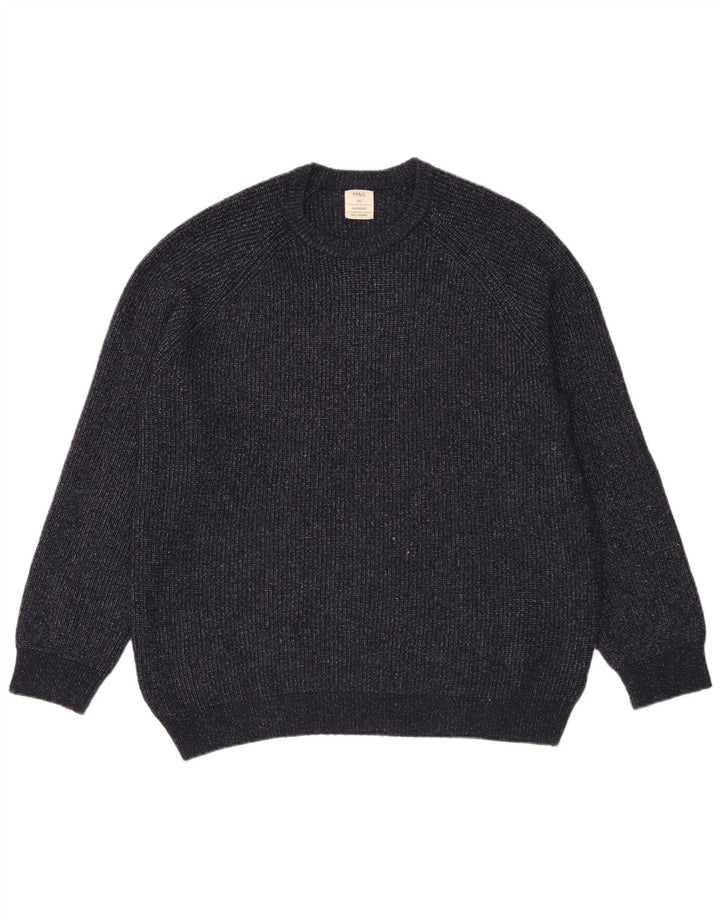 Marks & Spencer Męski sweter z okrągłym dekoltem 2XL Granatowy poliamid