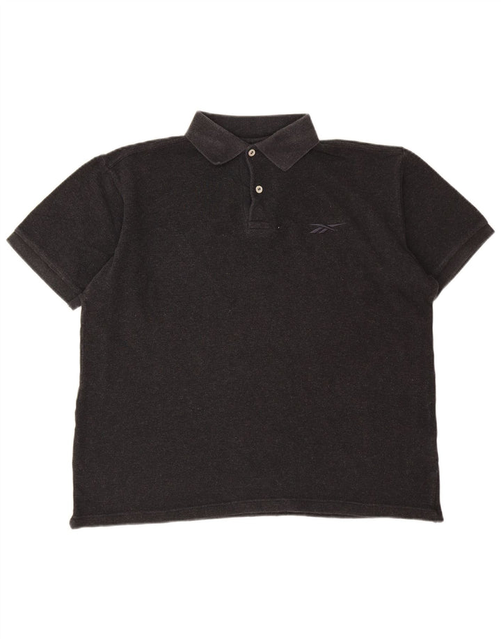 Męska koszulka polo Reebok, duża, szara, bawełniana