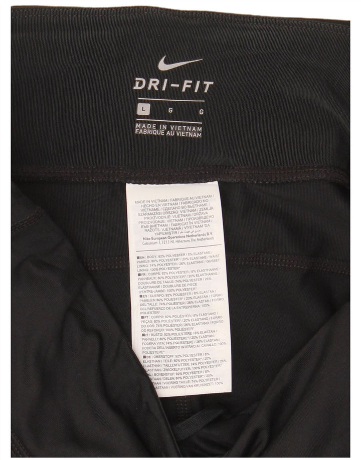 Damskie legginsy Nike Dri Fit UK 14, duże, czarne, poliestrowe