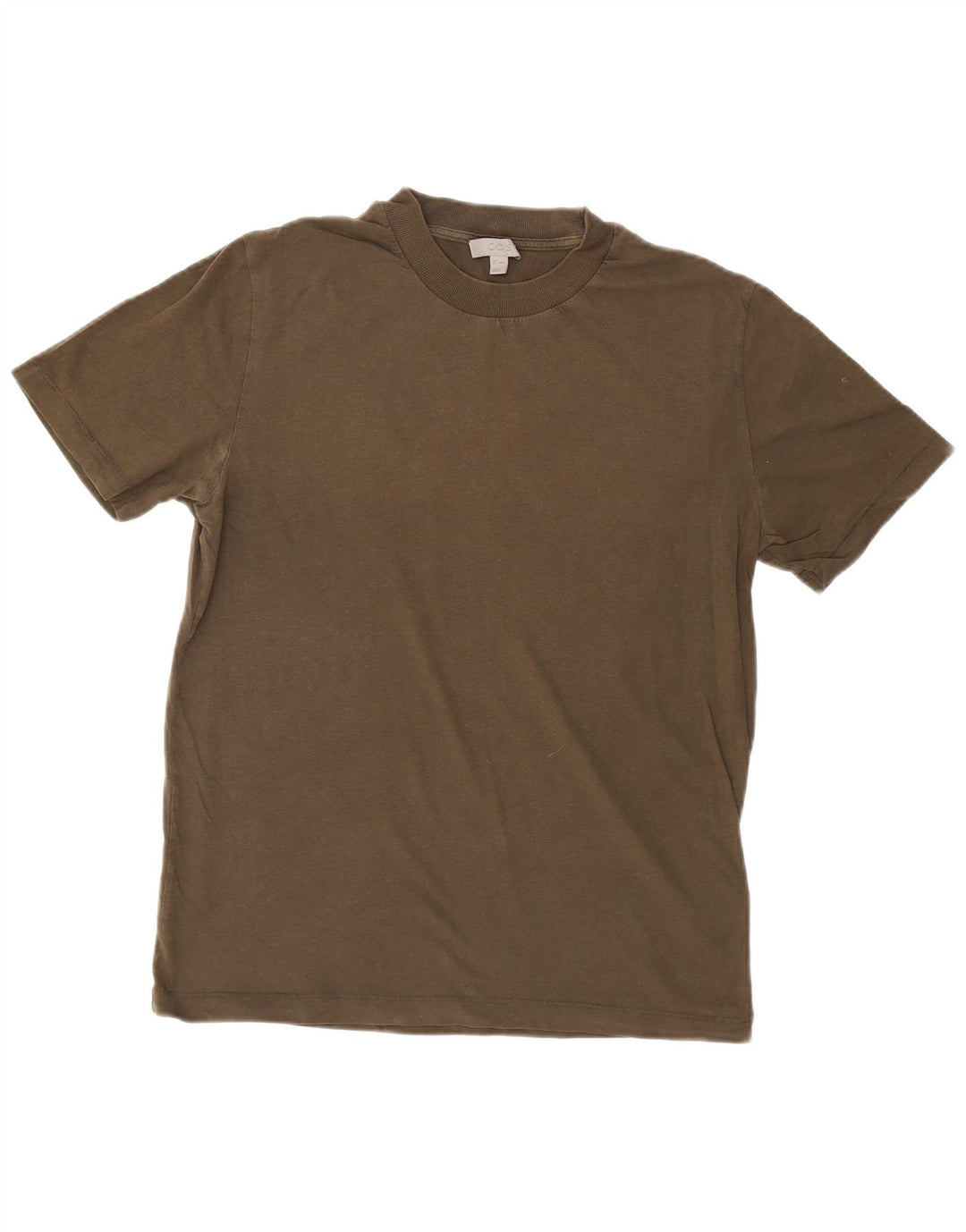 COS Mens T-Shirt Top Small Khaki Cotton