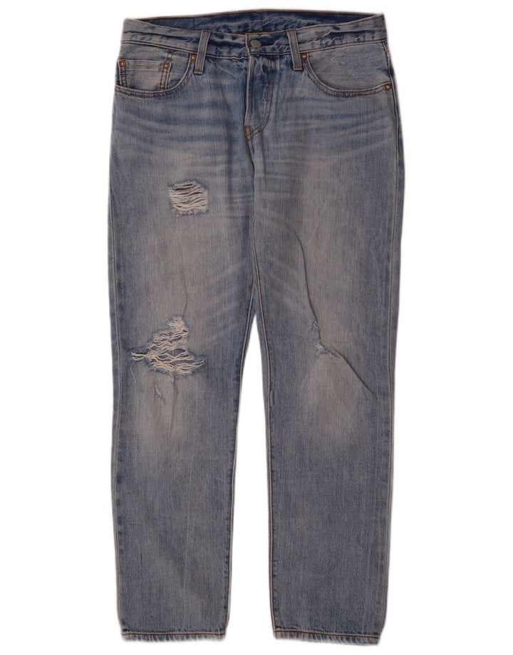 Damskie jeansy Levi's 501 CT w trudnej sytuacji W26 L29 Niebieskie