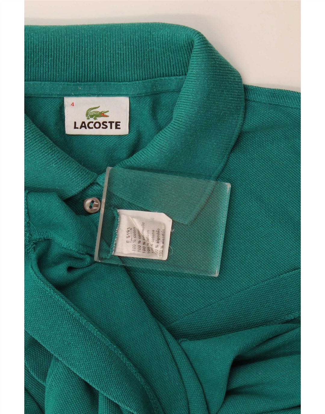Męska koszulka polo Lacoste, rozmiar 4, średnia, zielona bawełna