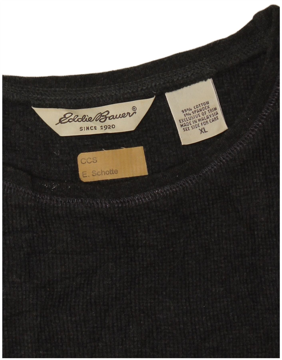 Damski podkoszulek z kamizelką oversize EDDIE BAUER, UK 18 XL, szara bawełna