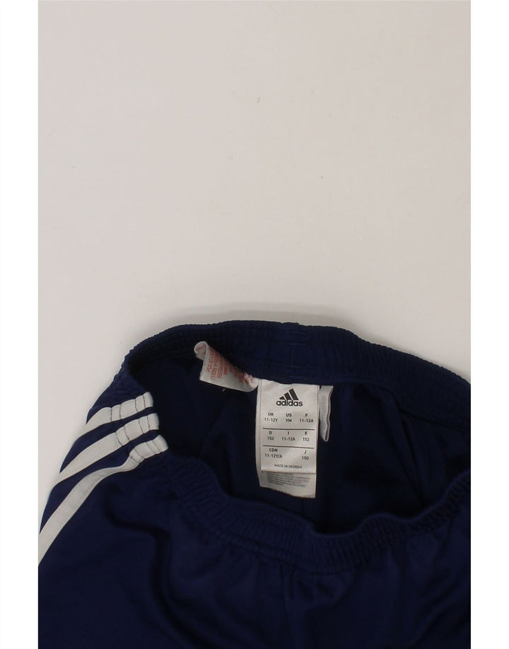 ADIDAS Boys Climalite Sport Shorts 11-12 Years  Navy Blue Polyester Vintage Adidas and Second-Hand Adidas from Messina Hembry 