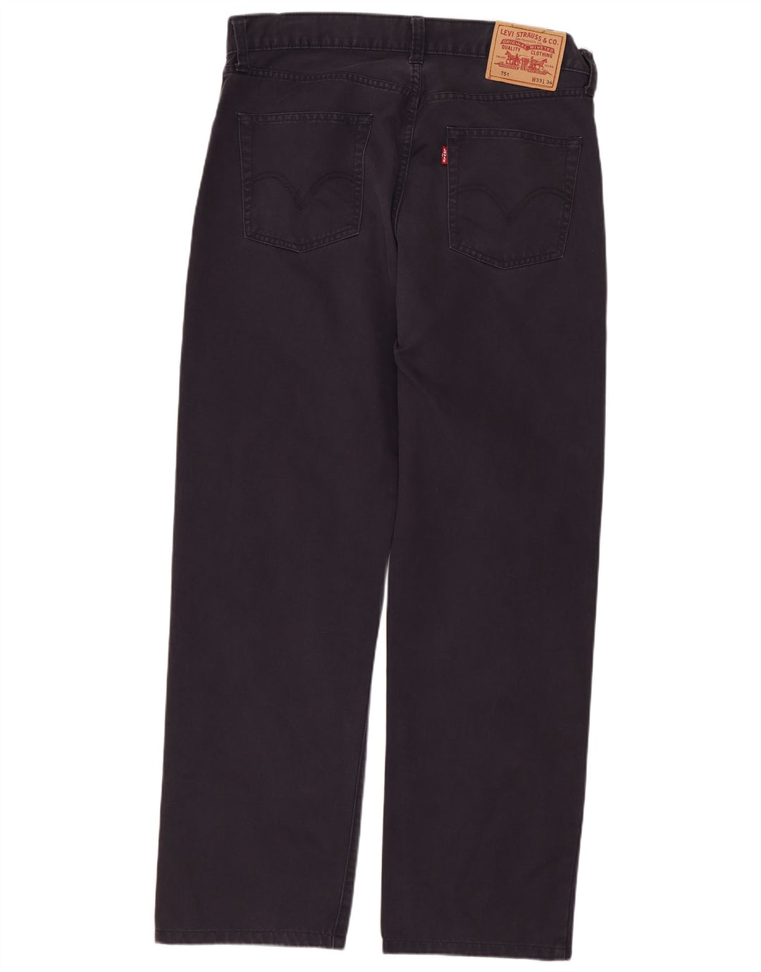 Męskie dżinsy Levi's 751 Straight W33 L29 Granatowa bawełna