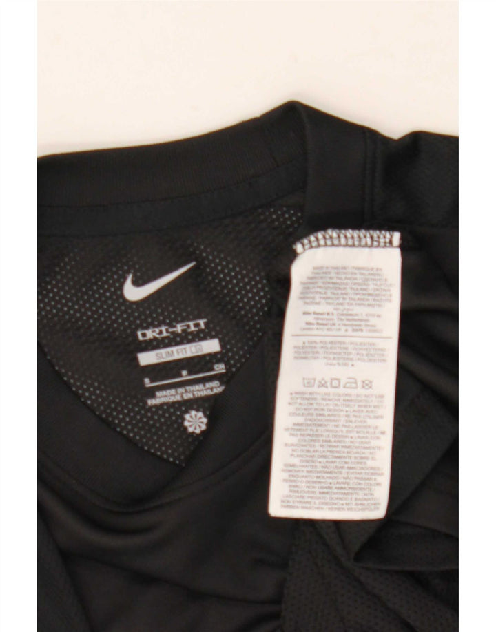 Męski T-shirt Nike Dri Fit Slim Top, mały, czarny poliester