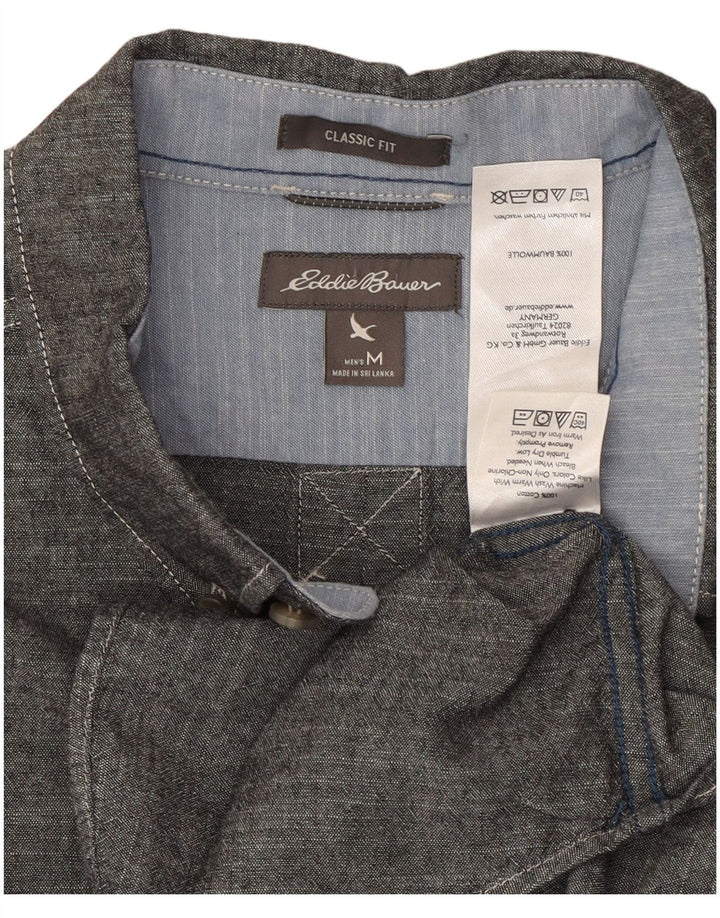 Koszula męska EDDIE BAUER o klasycznym kroju, średnioszara, bawełniana