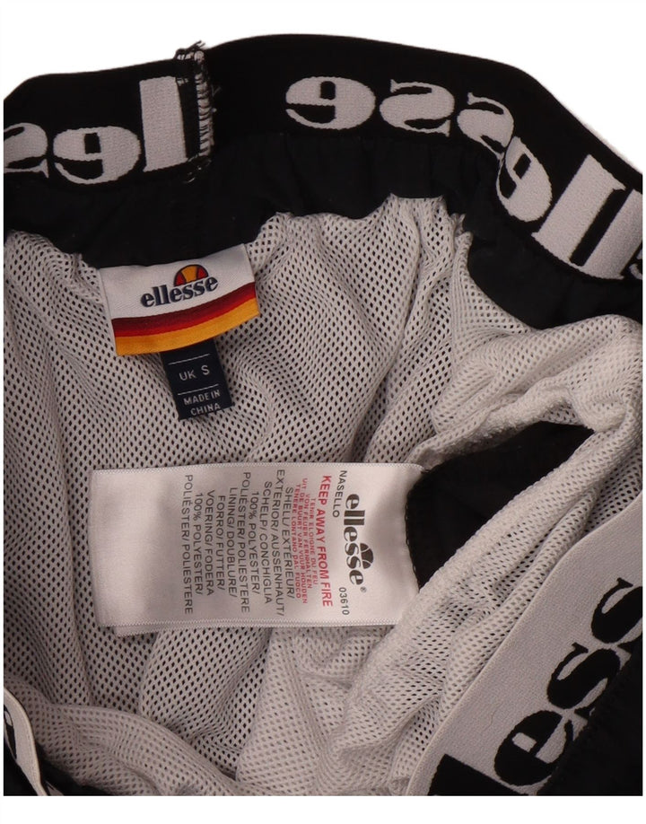 ELLESSE Womens Graphic Sport Shorts UK 8 Small  Navy Blue Polyester