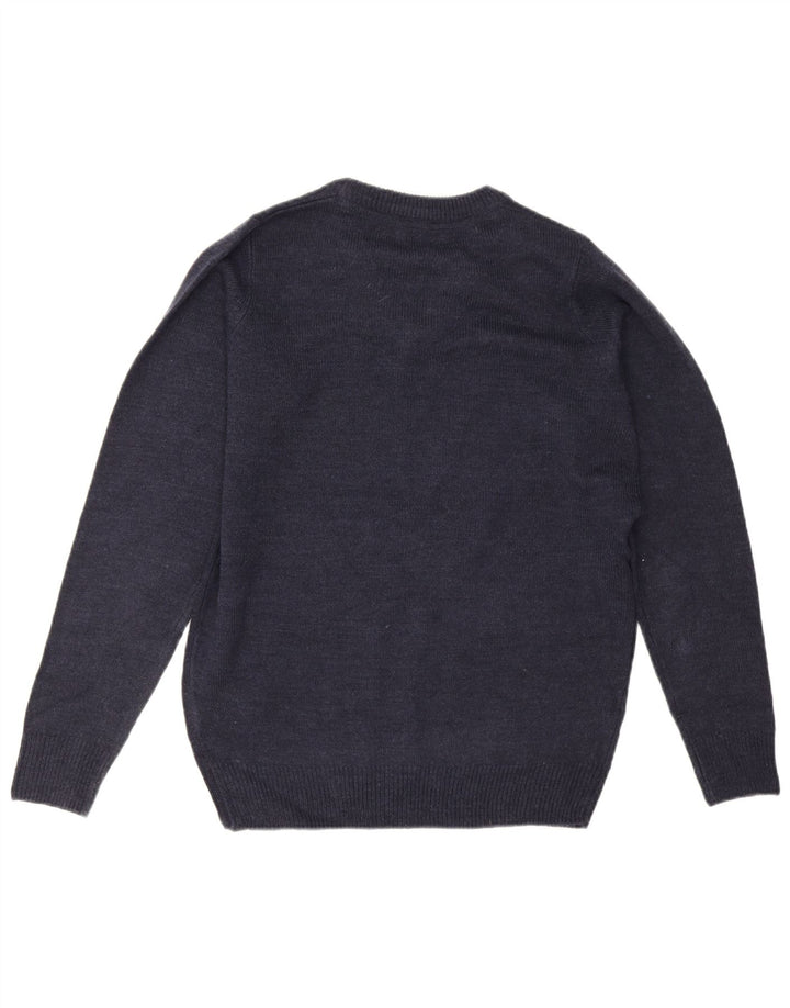 Sweter męski James Pringle z dekoltem w szpic, mały, granatowy, akrylowy