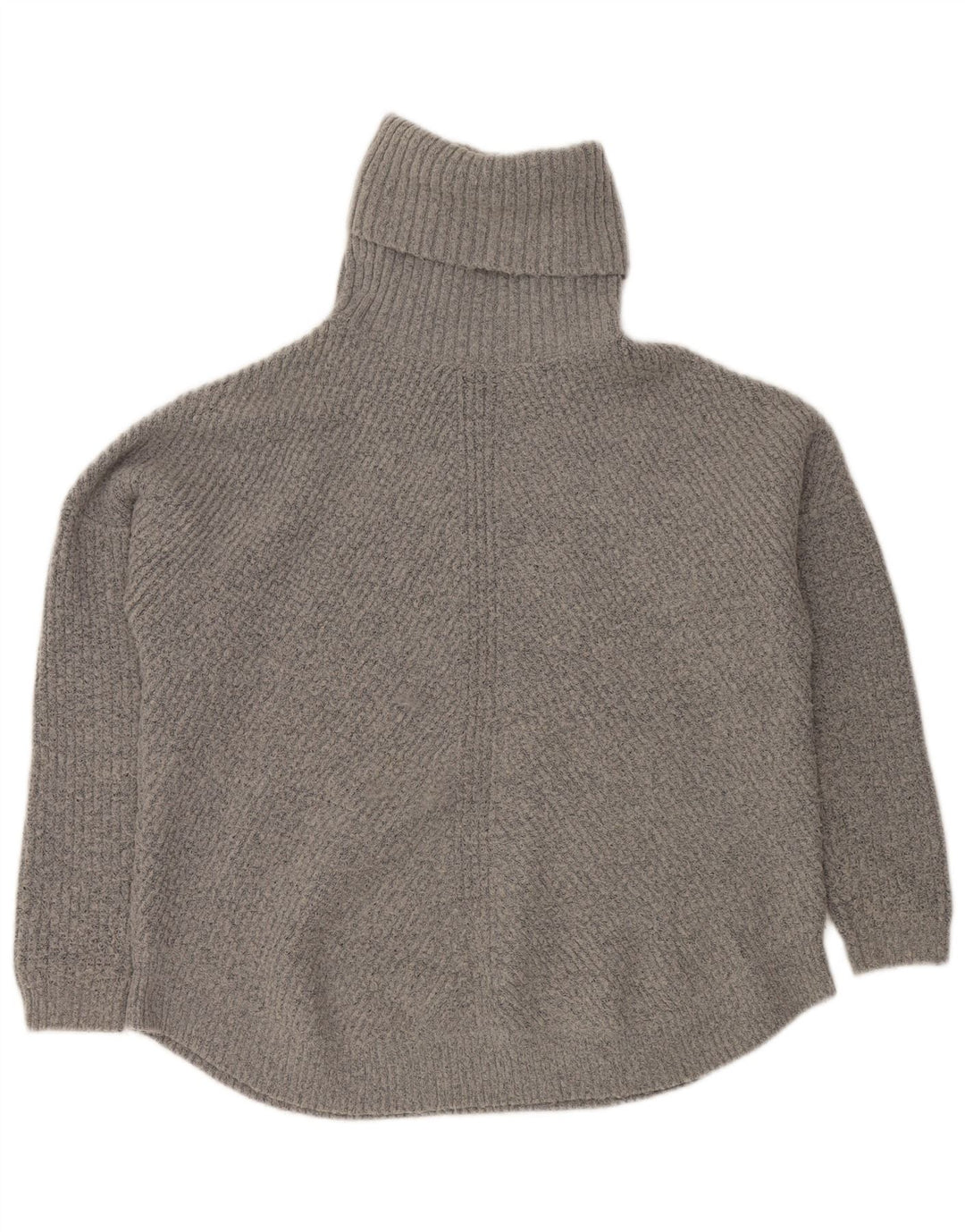 Damski sweter oversize VINTAGE z wywijanym dekoltem UK 16, duży, szary