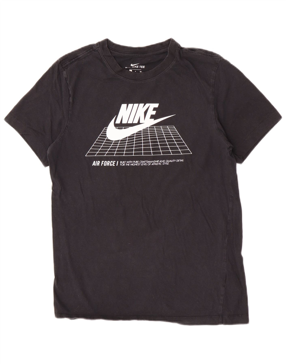 Męski T-shirt z grafiką Nike, mały, czarny, bawełniany