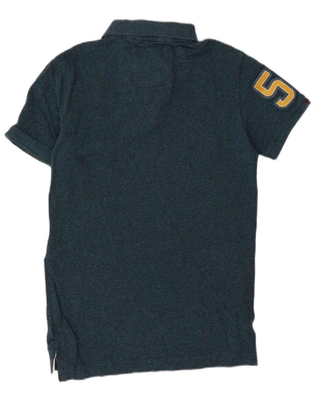 Męska koszulka polo Superdry z grafiką, mała, niebieska, bawełniana