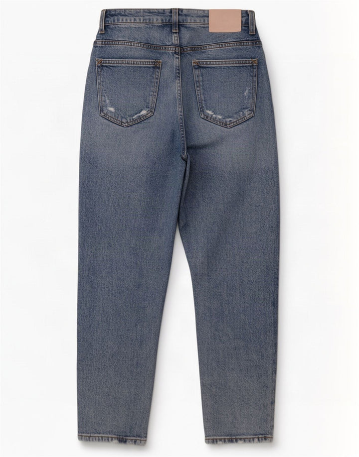 Damskie jeansy Zara w trudnej sytuacji, zwężane EU 40, średnie W30 L29, niebieskie